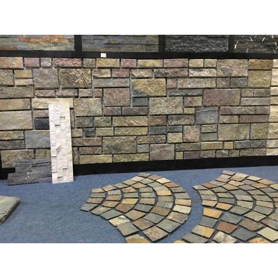 China EUROPEAN hot sale cheap slate plate cladding veneer natural stone wall panel for sale