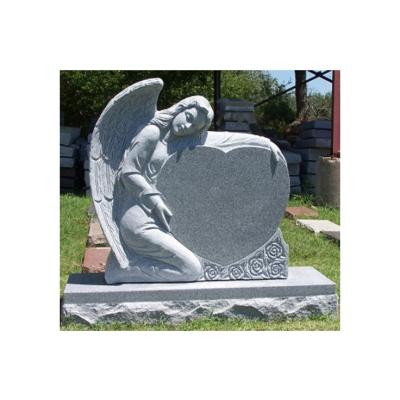 China Hot Selling EUROPEAN Classic Style Angel Statue Cherub Heart Baby Headstone Monument for sale