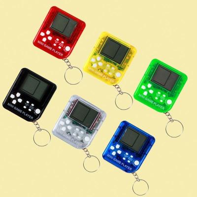 China Cute Nostalgic Many Colors Mini Children Retro Nostalgic Toys Alone Hold Game Handheld Console Game Key Chain for sale