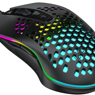 China Hawk Mouse is Honeycomb Design for Minimum Weight (75g) Up to 16000 DPI, Ultra-lightweight Honeycomb Mouse, Driver for Windows PC Gamer Designer (Black) for sale