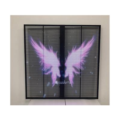 China / Best seller p3.91 transparent window film glass led display for sale