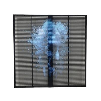 China / p3.91-7.81 High Quality Media Facade Mesh Display Led Transparent Screen for sale