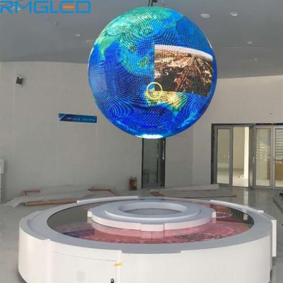 China Indoor sphere led display indoor full color led display irregular p4 led ball 3d led round sphere display screen for sale