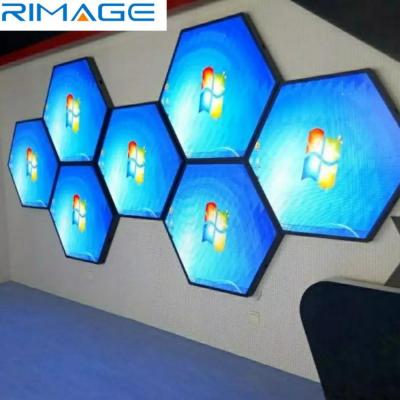 China Nightclub Mall // Advertising New Product Hexagon Shape Led Video Billboard For Night Club for sale