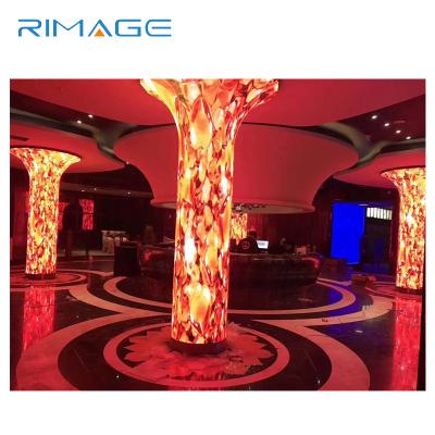 China Indoor Wide Viewing Angle Column P2 Flexible Full Color LED Display Screen for sale