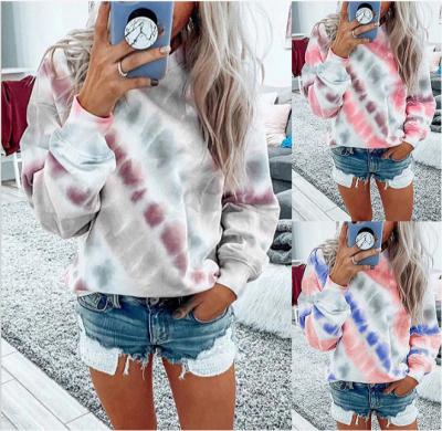 China Anti-pilling Fashion Women's Spring And Fall Print Casual Long Sleeve Sweatshirt Crewneck Women Hoodies Top Sweatshirt for sale