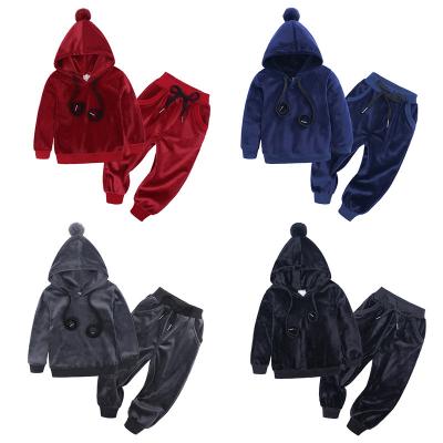 China OEM kids anti-shrink hoodie set 2021 wholesale simple kids hoodie junior for kids pullover keep warm boys hoodies for sale