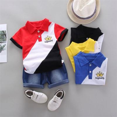 China Fashion\Comfortable\Durable Baby Boys Sets Colorful Short Sleeve Polo T-Shirt With Shorts Two-Piece Summer Outfits Fashion Suit Kid Clothes New Arrival for sale