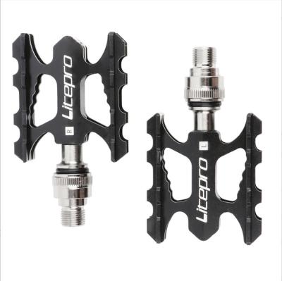 China The fast version pedal cnc double-sided Pelin pedal folding bike aluminum alloy fast version mountain bike road bike pedal for sale