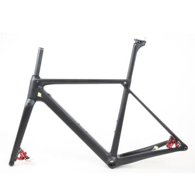 China Road Bikes 700C Carbon Fiber Disc Brake Road Bicycle Frameset T800 Carbon Fiber Frame Front Fork Tube for sale