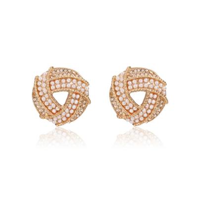 China High Quality SISSLIA 2022 Latest Style Fashion Created Rhinestone Pearl Stud Earrings Trend 2022 For Women for sale