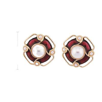 China 2022 Earring Special Design Trendy Fashion Earings Gold Plated Summer Created Pearl Earrings for sale