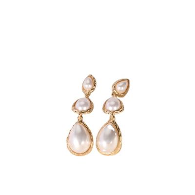 China Unique Earring SISSLIA Competitive Price Statement Gold Plated 2022 Accessories Created Pearl Earrings for sale