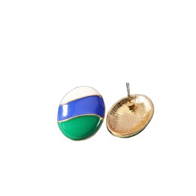 China 2022 SISSLIA Great Price Women's Brand Friendly Unique Material Trendy Gold Plated Fashion Oval Earrings For Women for sale