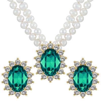 China SISSLIA Vintage Fashion Jewelry Set For Women Crystal Elegant Vintage Necklace Earrings Jewelry Sets for sale