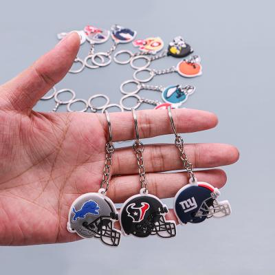 China Custom Cheap Wholesale Custom 3d Football Key Chain 2021 Soft Rubber Keychain PVC Epoxy PVC Keychain Ring Wrist Key Chain Keychain for sale