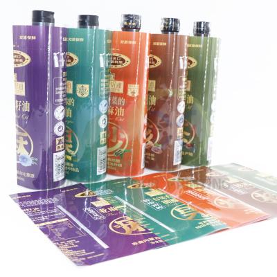 China Custom Waterproof PVC Shrink Film Labels For Beverage Plastic Bottle Juice Bottle Label Printing for sale