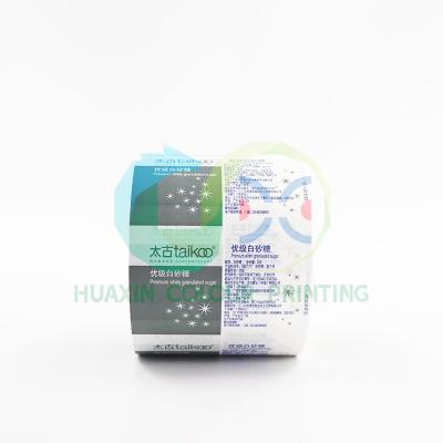 China Automatic Packaging Sugar Sachet Sugar Packet Tea Coffee Sachet Packaging Bag Custom Label Printed Disposable Sticker Customized Color Gloss Or Matt for sale