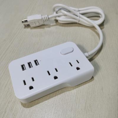 China Industrial Equipment High Quality 3 Strip US Plug Power Strip With 3 USB Ports for sale