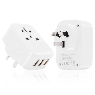 China 15W Germany Socket Mobile Global Universal Plug Adapter with 3 USB Ports for sale