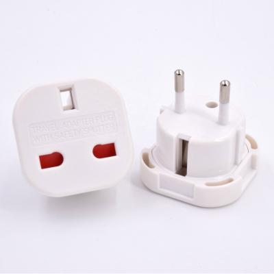 China Diameter 4.0mm UK Commercial 4.8mm Rounded Plug Adapter To EU Travel Adapter for sale