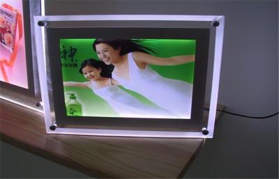 China Kristal ultra Slanke Acryl Geleide Lichte Doos voor Binnen Decoratiesignage Te koop