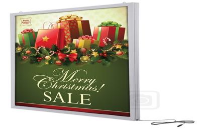 China A0 Frame Flashing Sliver Aluminum Led Light Box For Outdoor Display for sale