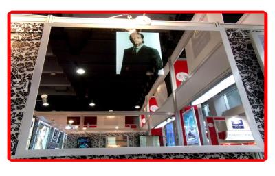 China Big Size A4 Double Sided Magic Mirror Led Light Box , Crystal Advertising Display for sale