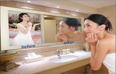 China 3mm Ultra-thin Magic Mirror LED Light Box A3 For Chain Operation Store for sale