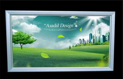 China Magnetic Solar Led Backlit Light Box , B2 Frameless Advertising Panel for sale