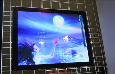 China Hanging Crystal Led Backlit Light Box , A1 Aluminum Poster Advertising LightBox for sale