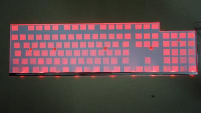 China 10mm leidde de Acryl 3D Serigrafie Rode LEIDENE Backlight met het Oppoetsen van Rand, Bluetooth-Toetsenbord Te koop