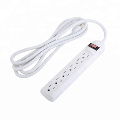 China Residential / General Purpose OEM Power Strip American 6 Outlet Surge Protector Plug for sale