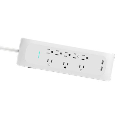 China Vertical Dual USB 8 Outlets Power Strip With USB Ports for sale