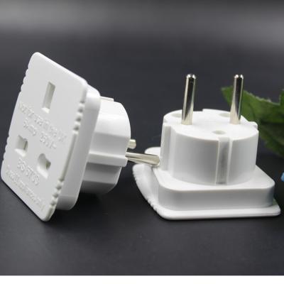 China Commercial UK EU to EU Europe Plug Travel AC Power Charger Outlet Adapter for sale