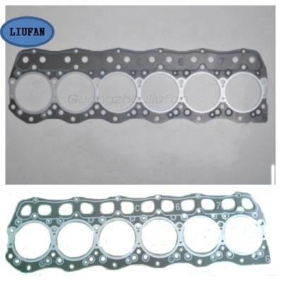 China LIUFAN metal for mitsubi shi diesel engine spare parts gasket 6D16 ME071328 cylinder head gasket kits for sale