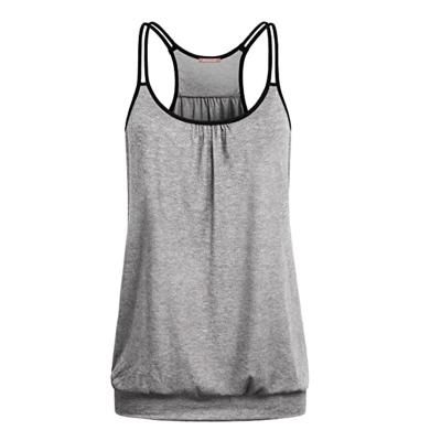 China Breathable Double Straps Womens Fitness Clothing Tank Tops Running Tank Top Gym for sale