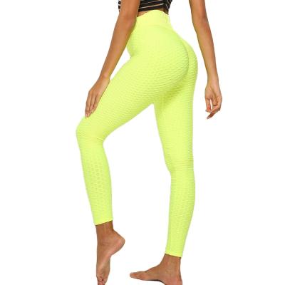 China TIKTOK Bubble TIKTOK Fitness Clothing Private Label Yoga Thighs Women's Breathable Yoga Pants Waisted Gaiters for sale