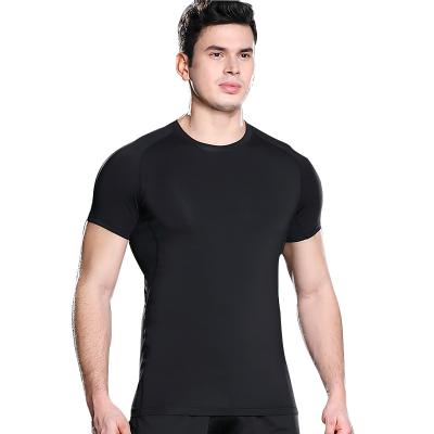 China 2021 new men's breathable short-sleeved top tight-fitting T-shirt men's running sportswear for sale