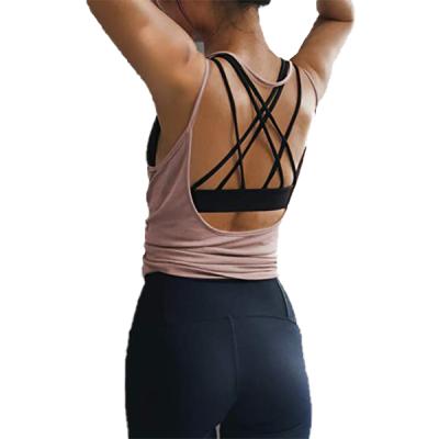 China Summer Women's Yoga Backless Shirts Activewear Gym Breathable Sports Quick Dry Vest for sale