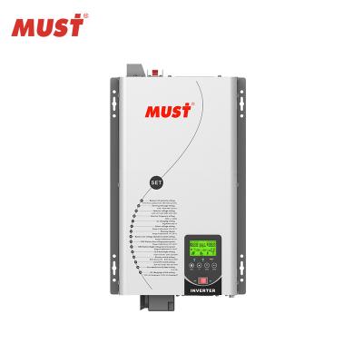 China MUST 6000va low frequency 6kw 110v 230v off grid split phase solar inverter with load controller 80A PV3300 TLV for sale