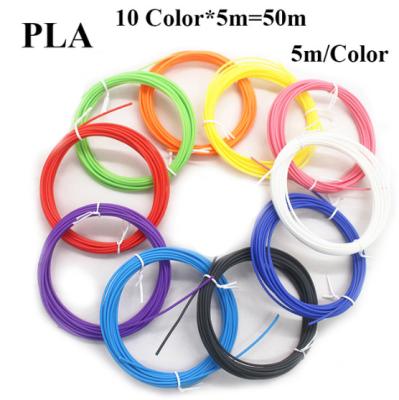 China 3D Pen Filament PLA / 5m 10m 3D Refill Printing 3pen Pen Refill Painting PLA for sale