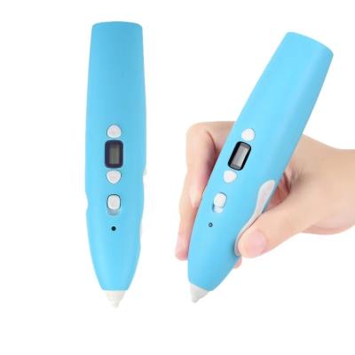 China Hotels 3D Pen LED Display Children's Smart Drawing Pen Low Temperature 3D Printing Pen for sale