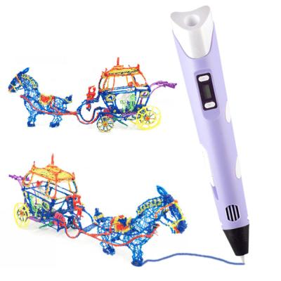 China Hotel 3D pen factory direct sale PLA3 3 color consumables 1.75mm meters, with US adapter 3D printing pen for sale