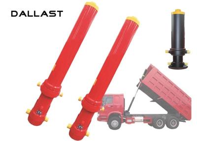 China 4 6 Inch Bore Dump Trailer Hydraulic Cylinder , Telescoping Hydraulic Ram for sale