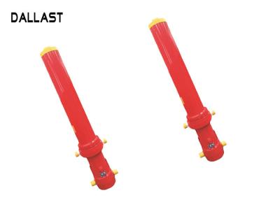 China Dump Truck Single Acting Telescopic Hydraulic Cylinders With Heavy Duty Welded Construction for sale