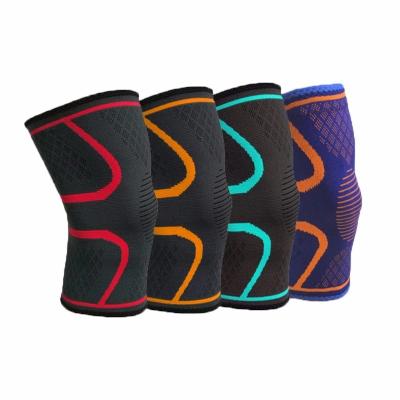 China Durable Non-slip Elastic Nylon Knitted Knee Sleeve Compression Support Knee Brace For Sports for sale