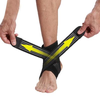 China Adjustable Elasticity Neoprene Ankle Protector Breathable Comfortable Adjustable Foot Brace Support With Belt for sale