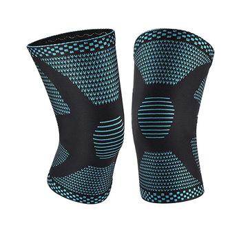 China Durable Fitness Running Cycling Elastic Nylon Knee Pads Sleeve Knee Support Braces for sale