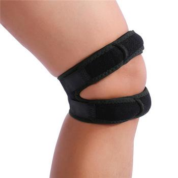 China Comfortable Adjustable Neoprene Double Patella Patella Fitness Patella Tendon Knee Strap Support Brace Patella Band for sale